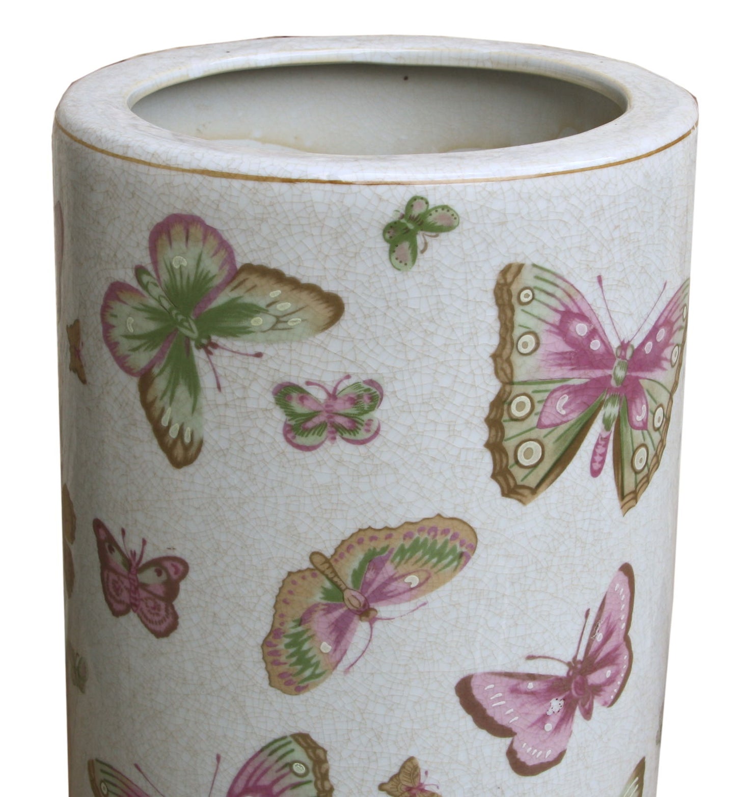 Ceramic Umbrella Stand, Butterfly Design