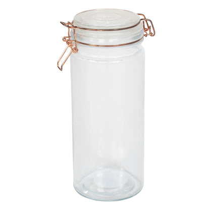 Kitchen Storage Jar With Copper Clip 25cm