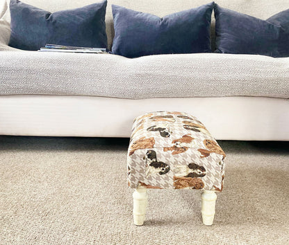 Dog Fabric Footstool with Drawer