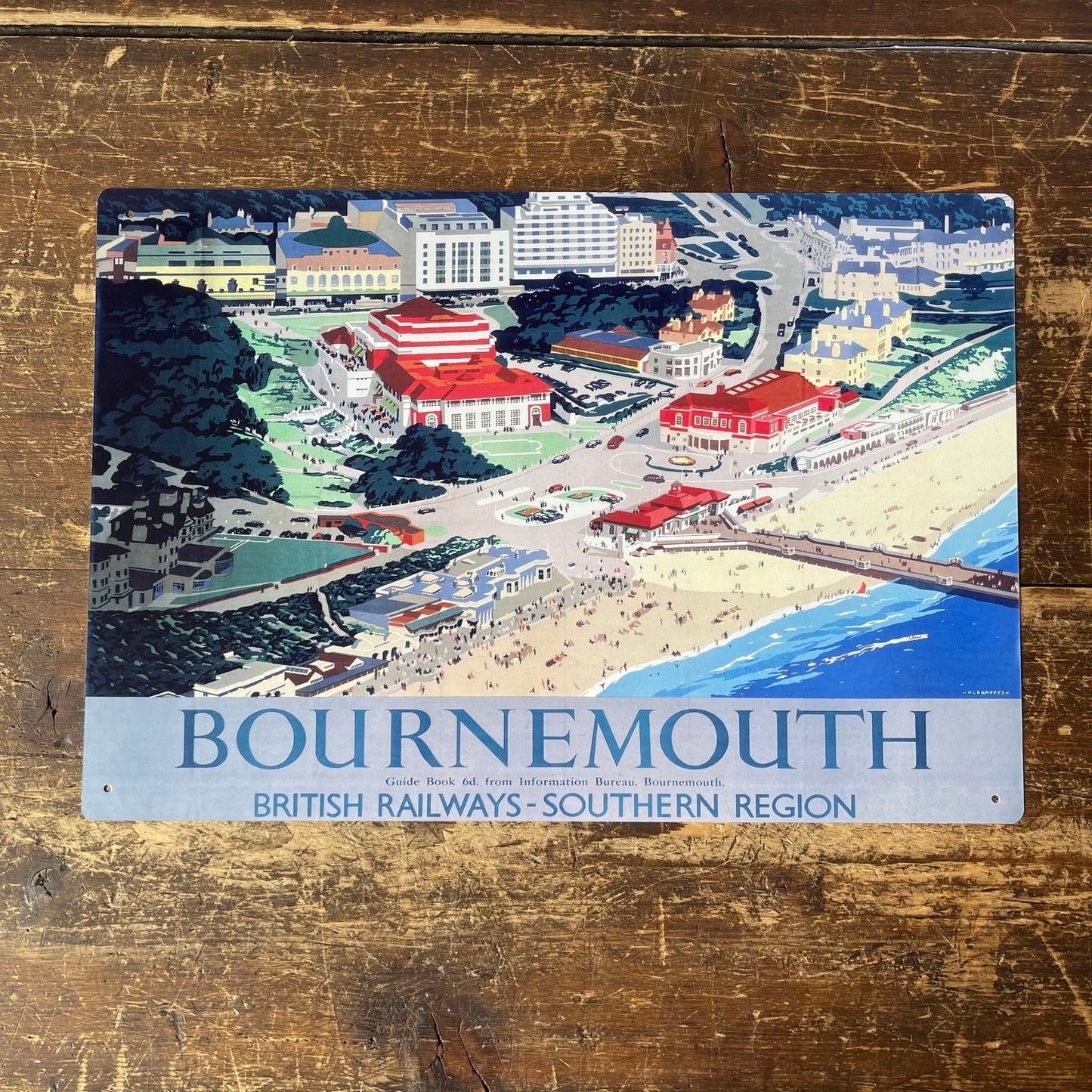 Vintage Metal Sign - British Railways Retro Advertising, Bournemouth