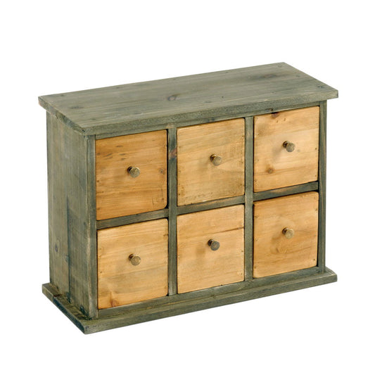 Six Drawer Storage Cabinet 32 x 13 x 24cm