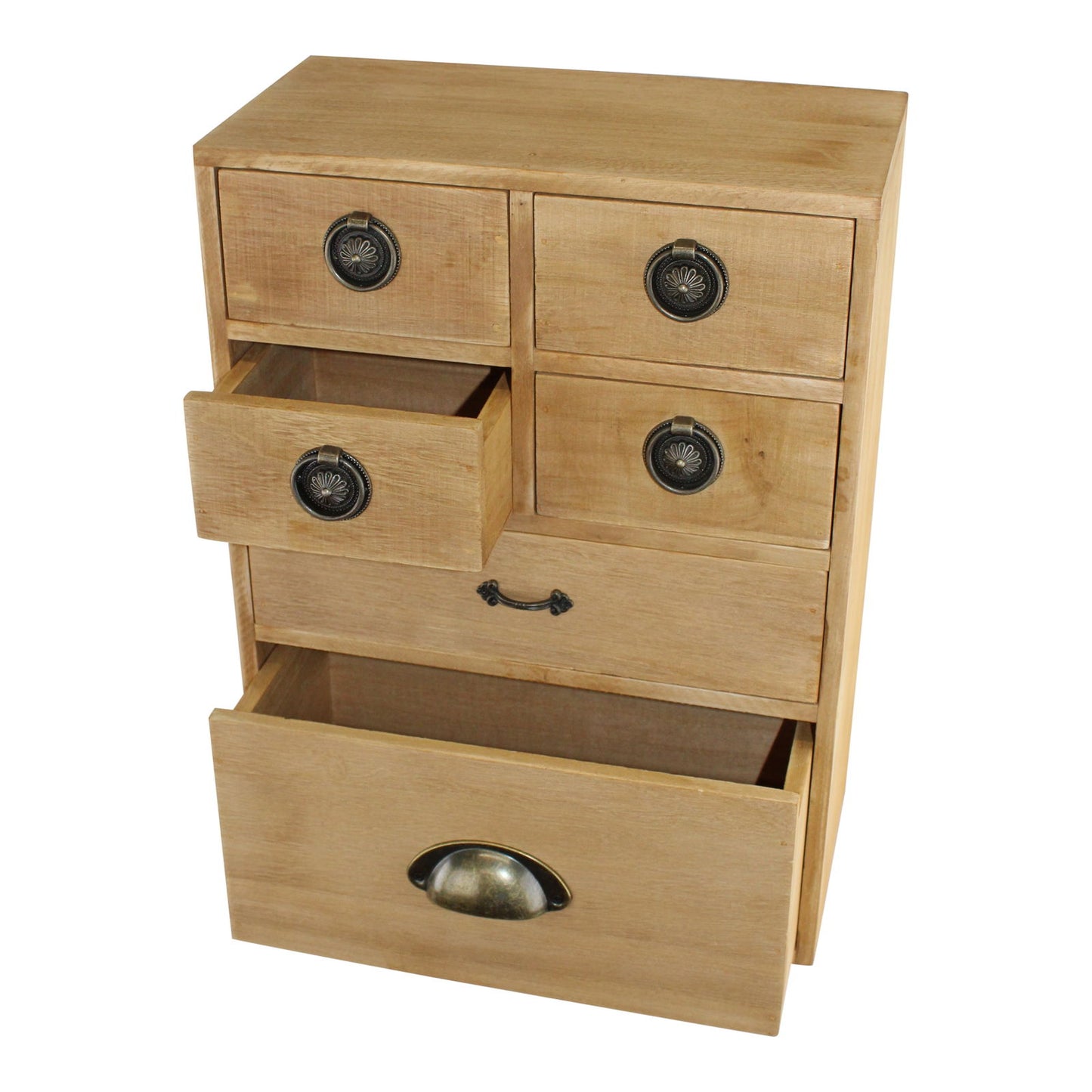 6 Drawer Storage Cabinet, Assorted Size Drawers