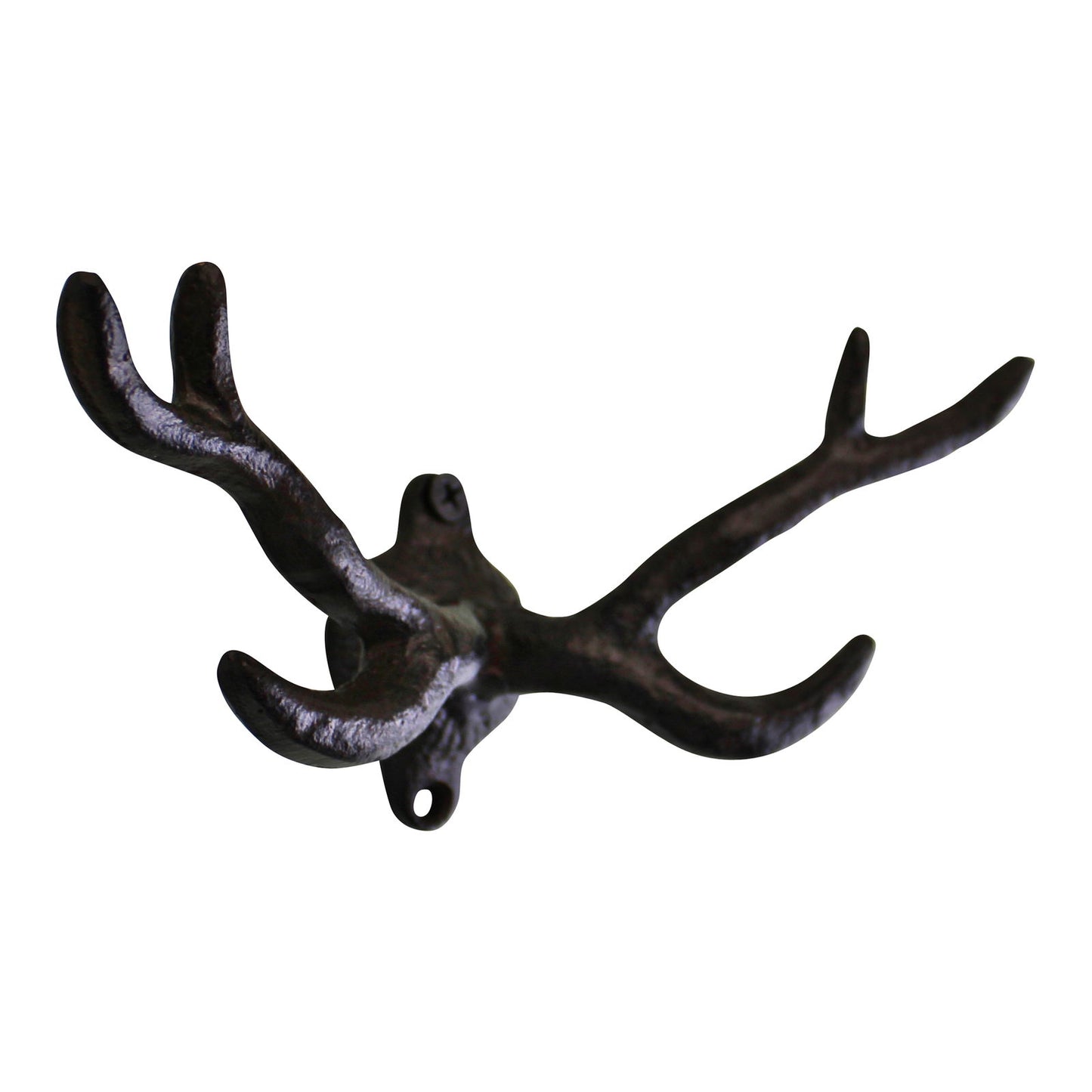 Rustic Cast Iron Wall Hooks, Stag Antlers, Small