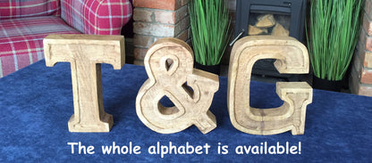 Hand Carved Wooden Embossed Letters Bar