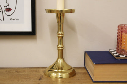 Gold Pillar Candlestick Small