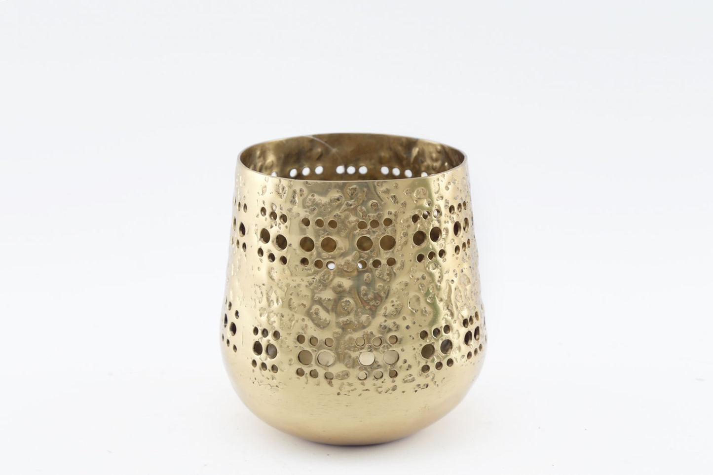 Small Gold Candle Pot 13.5cm