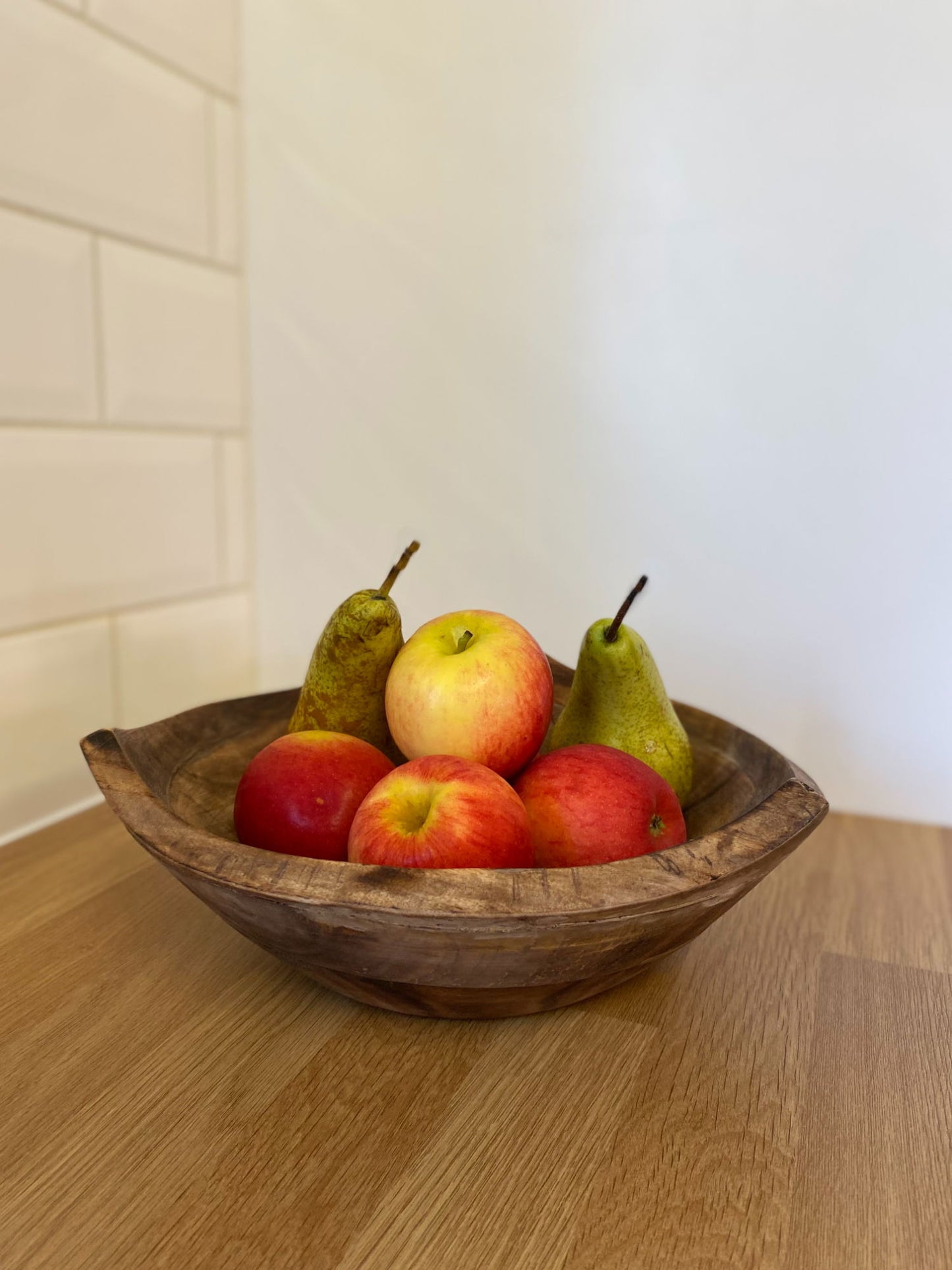 Triangular Shaped Wooden Bowl 28cm