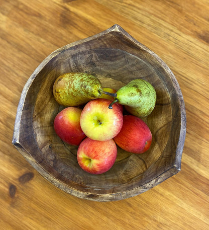 Triangular Shaped Wooden Bowl 28cm