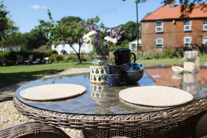 Set of Four Stripey Woven Place Mats