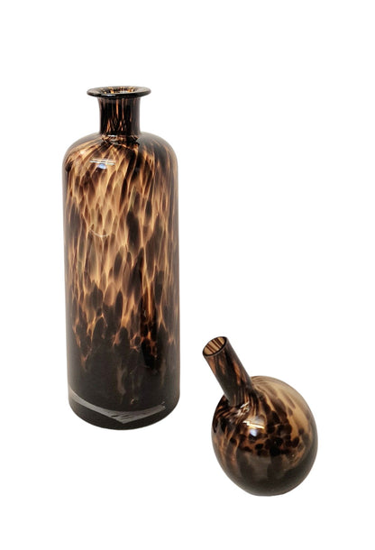 Leopard Design Glass Jar or Bottle Style Ornament 40cm