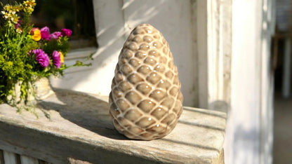 Ceramic Pinecone Ornament 11cm