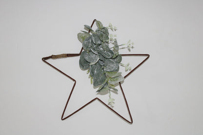 Hanging Wire Star with Eucalyptus Detail