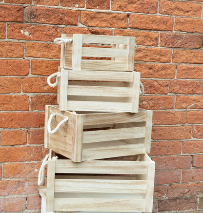 Set of Four Wooden Crates