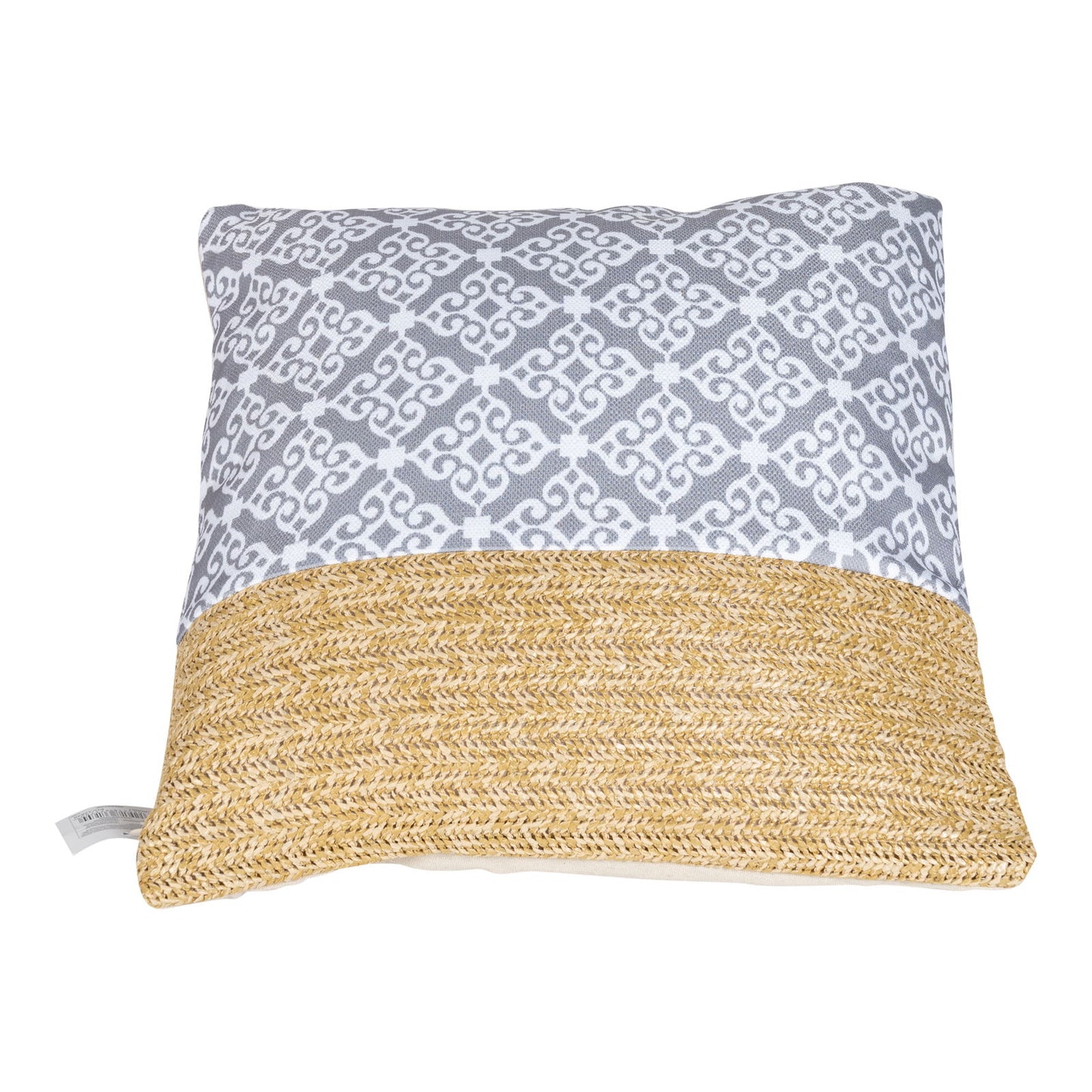 Serenity Print Square Cushion Grey